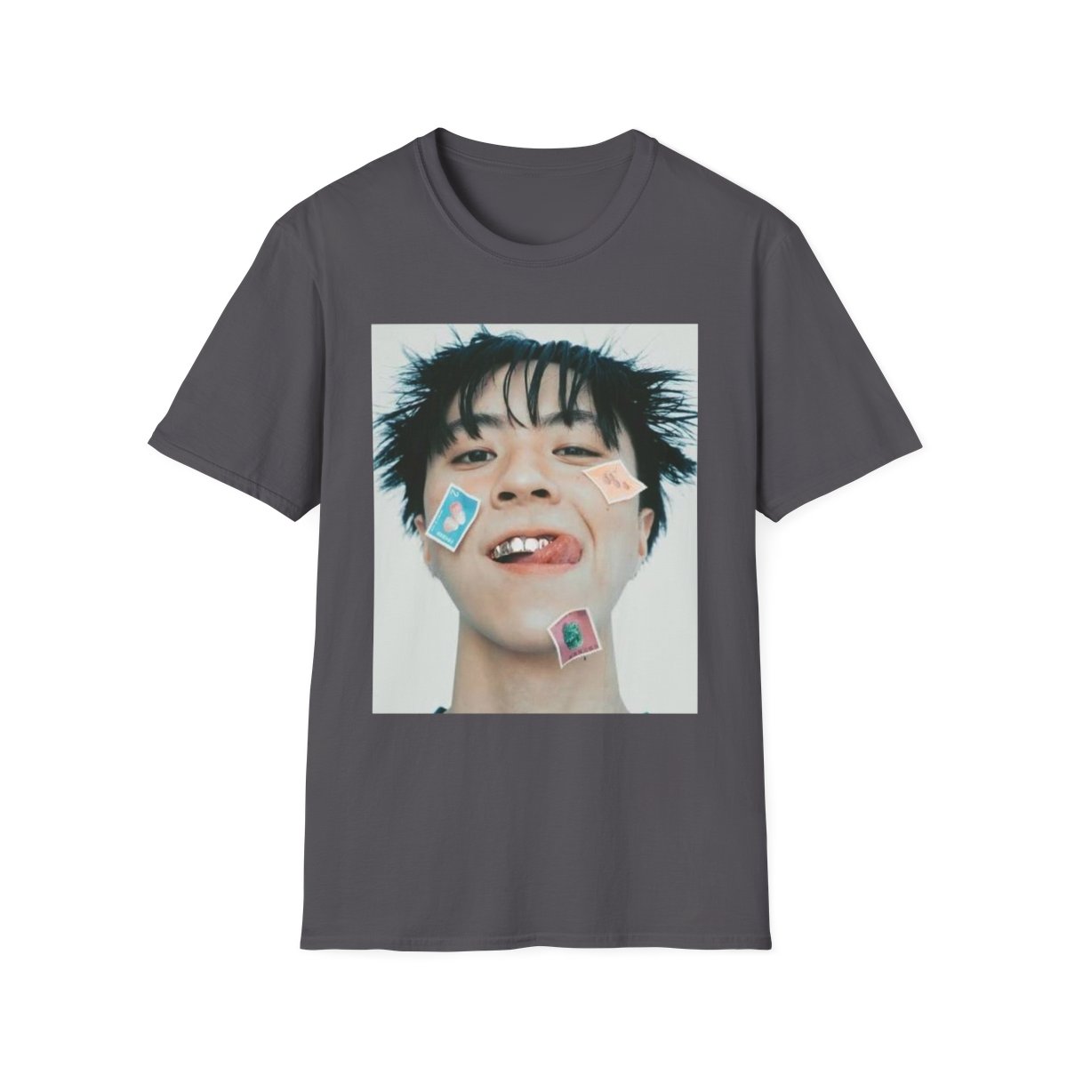 Playful Face Photo T-Shirt | Sticker Cheeks Portrait Tee | Rayasianboy