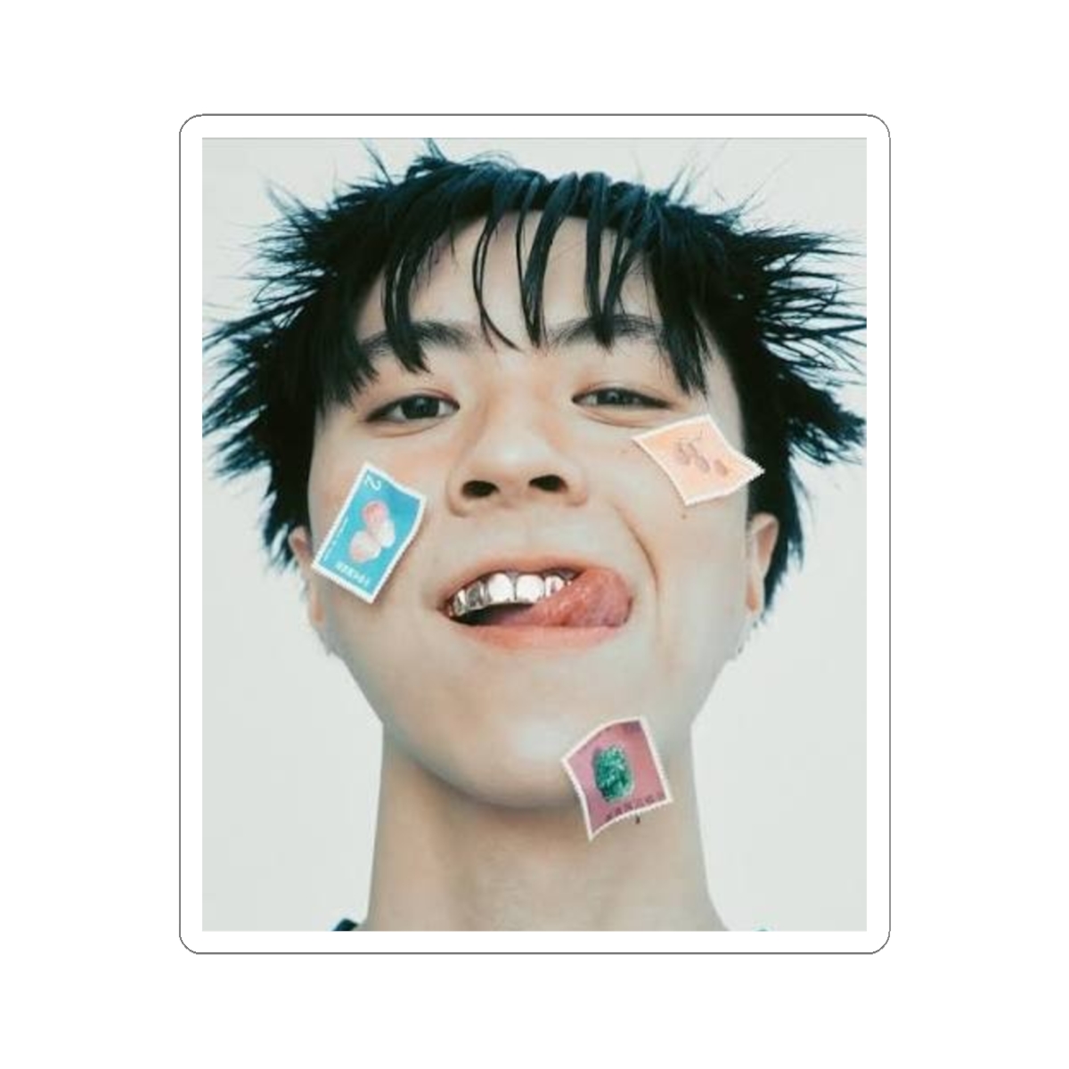 Playful Portrait Sticker kiss-cut | Face Photo Sticker, Teen Aesthetic | Rayasianboy